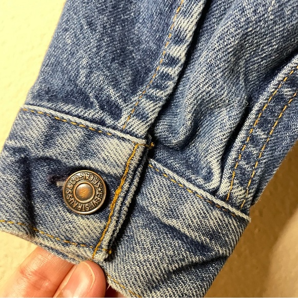 Vintage Boy/Girl Levi’s‎  Medium Wash Denim Jean Jacket Size 16 Made In U.S.A - Picture 6 of 11